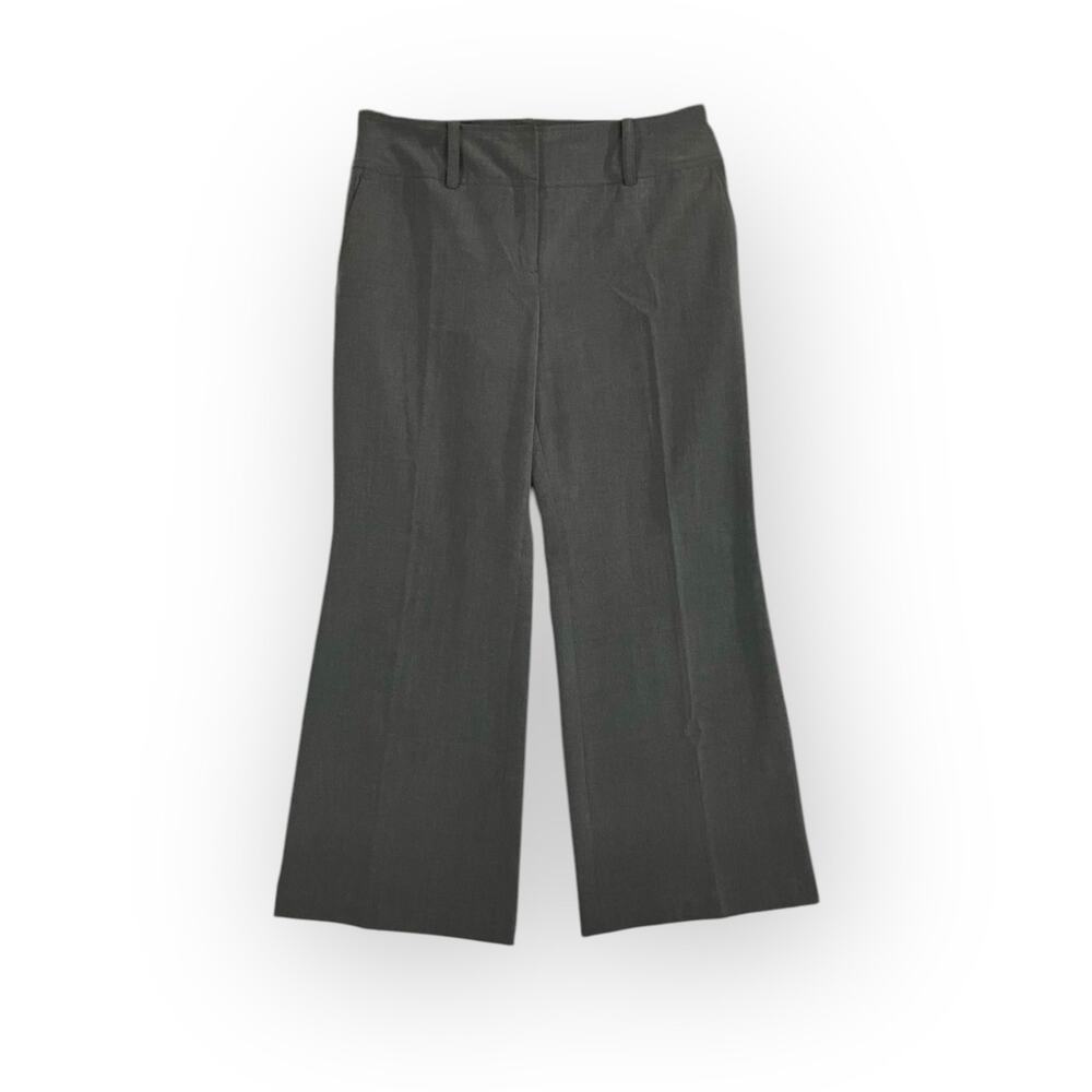 Ann Talyor Women's Gray Curvy Fit Just Below the Waist Flare Leg Slacks | Size 8